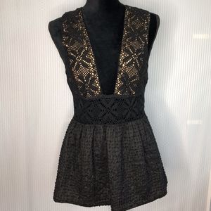 Ingwa; Melero Beaded Silk Lace Top